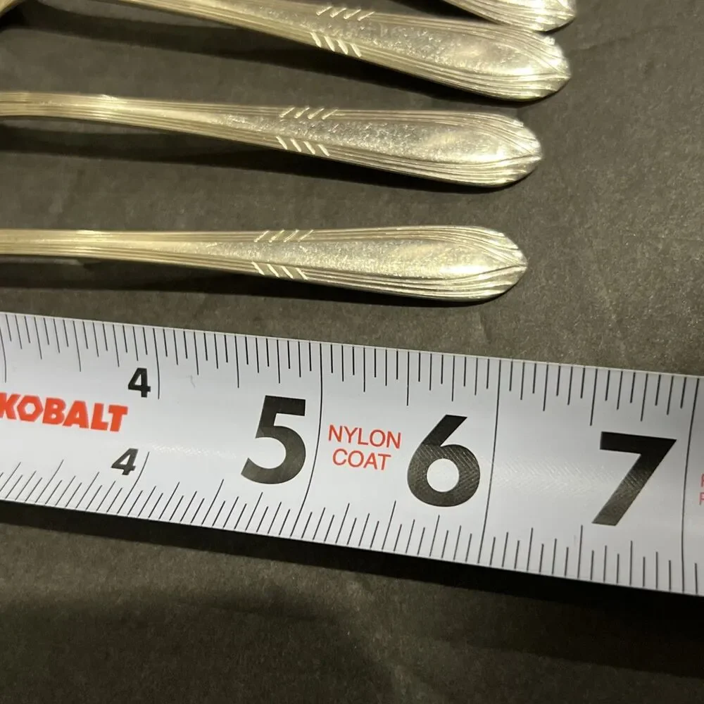 8 Salad Forks International Silver Wm Rogers FASCINATION 1936 Silverplate 6
